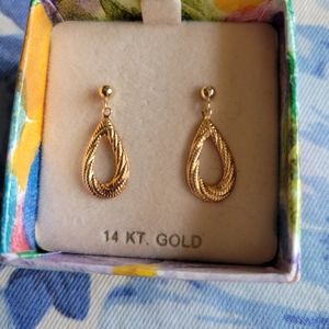 14k gold drop earrings